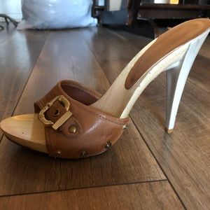 Aldo slip on belt heels